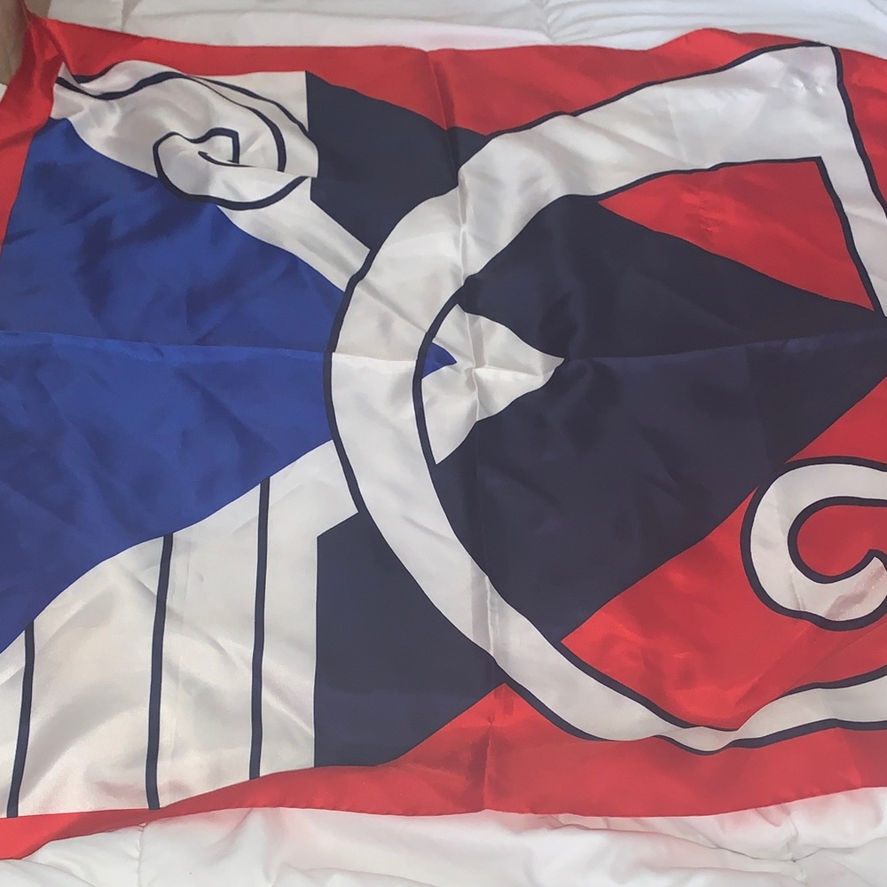 Vintage Di Nardo Scarf Red White Blue Geometric Abstract 27 " Square Rolled Hem